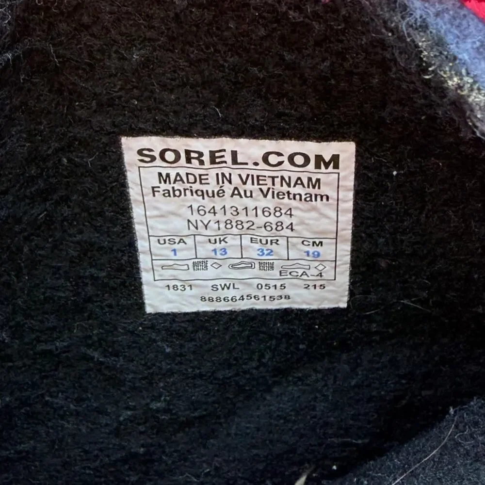 SOREL Flurry Youth Boots Pink Size 1 EURO 32